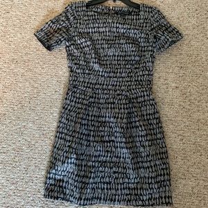 Short Sleeve Cinch Waist Dress